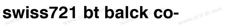 swiss721 bt balck co字体转换